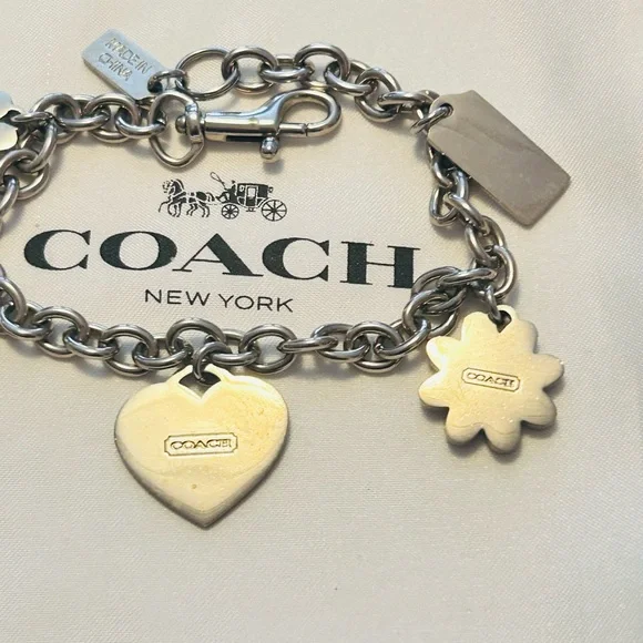 Coach Y2K Heart And Flower Charm Bracelet - Picture 8 of 13
